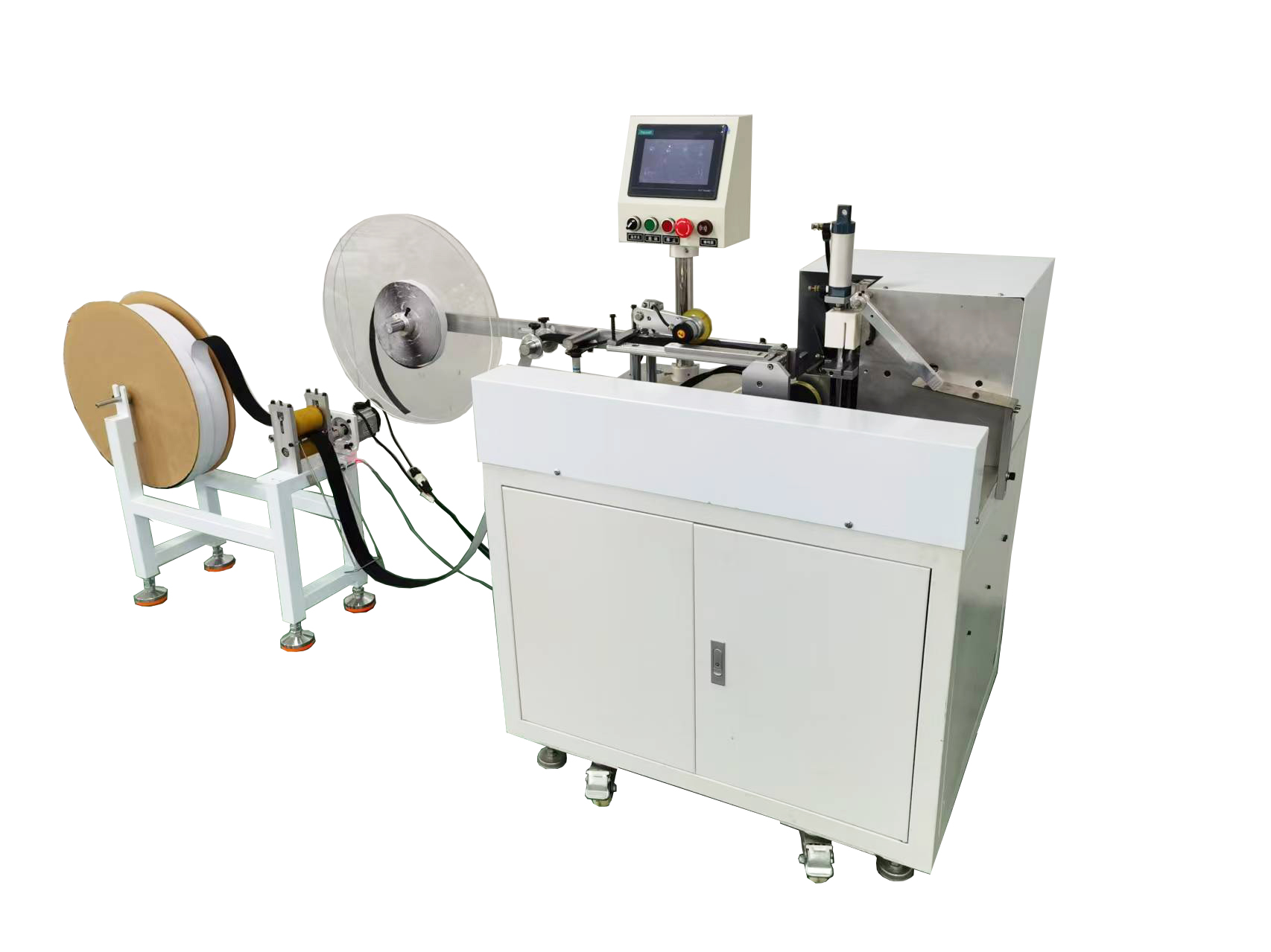 hook and loop fastener cutting winding machine 