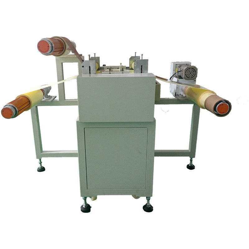 Velcro and double side tape laminating and coiling machine