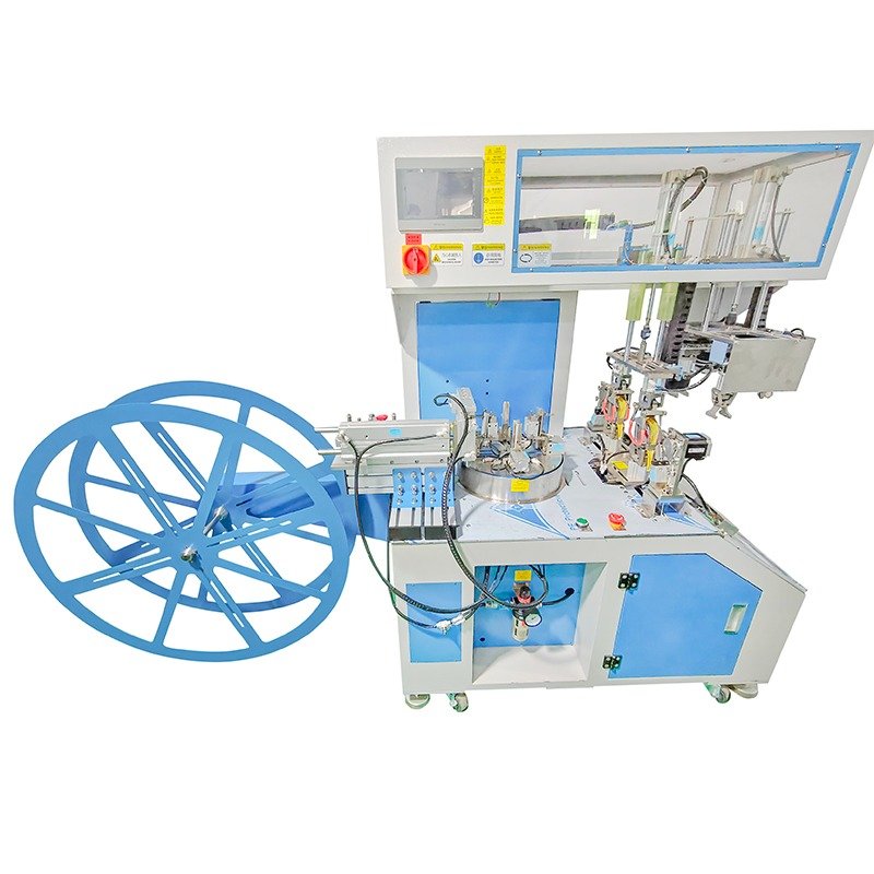 Silicone rubber tubing coiling bundling machine