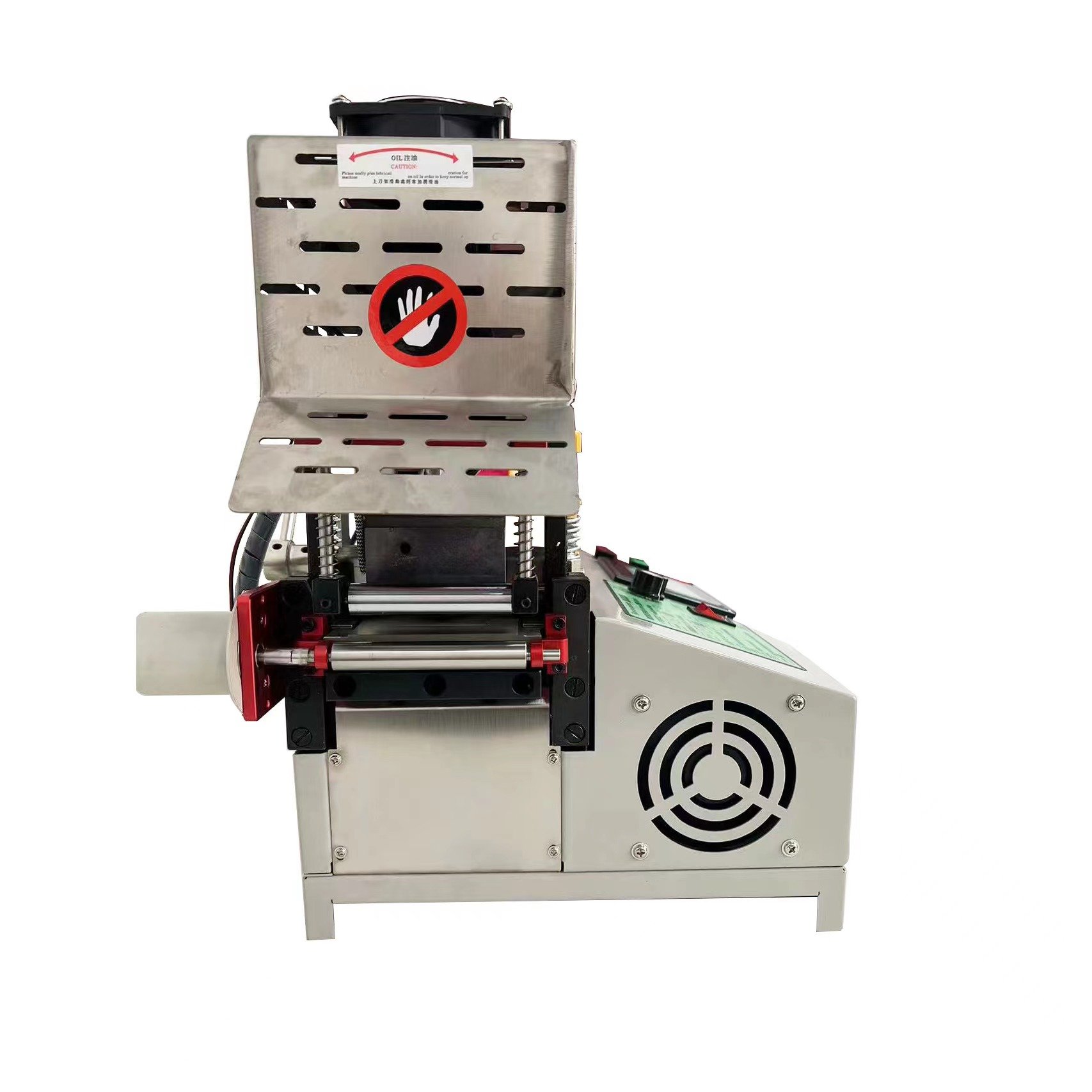 Angle cut printed ribbon precision cutting machine ES-014-1